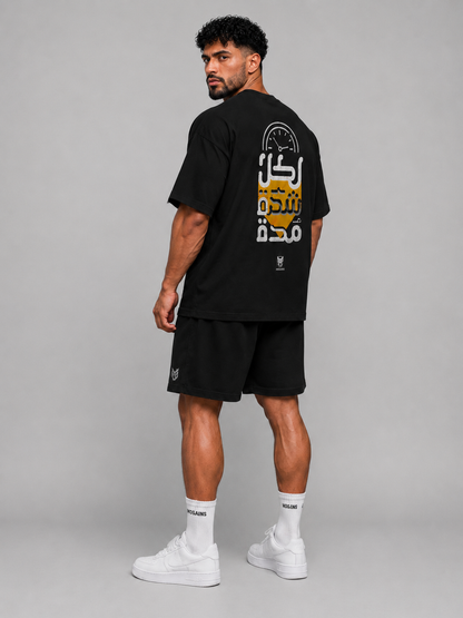 MOGAINS "Every Second Matters" Oversized Tee - Black