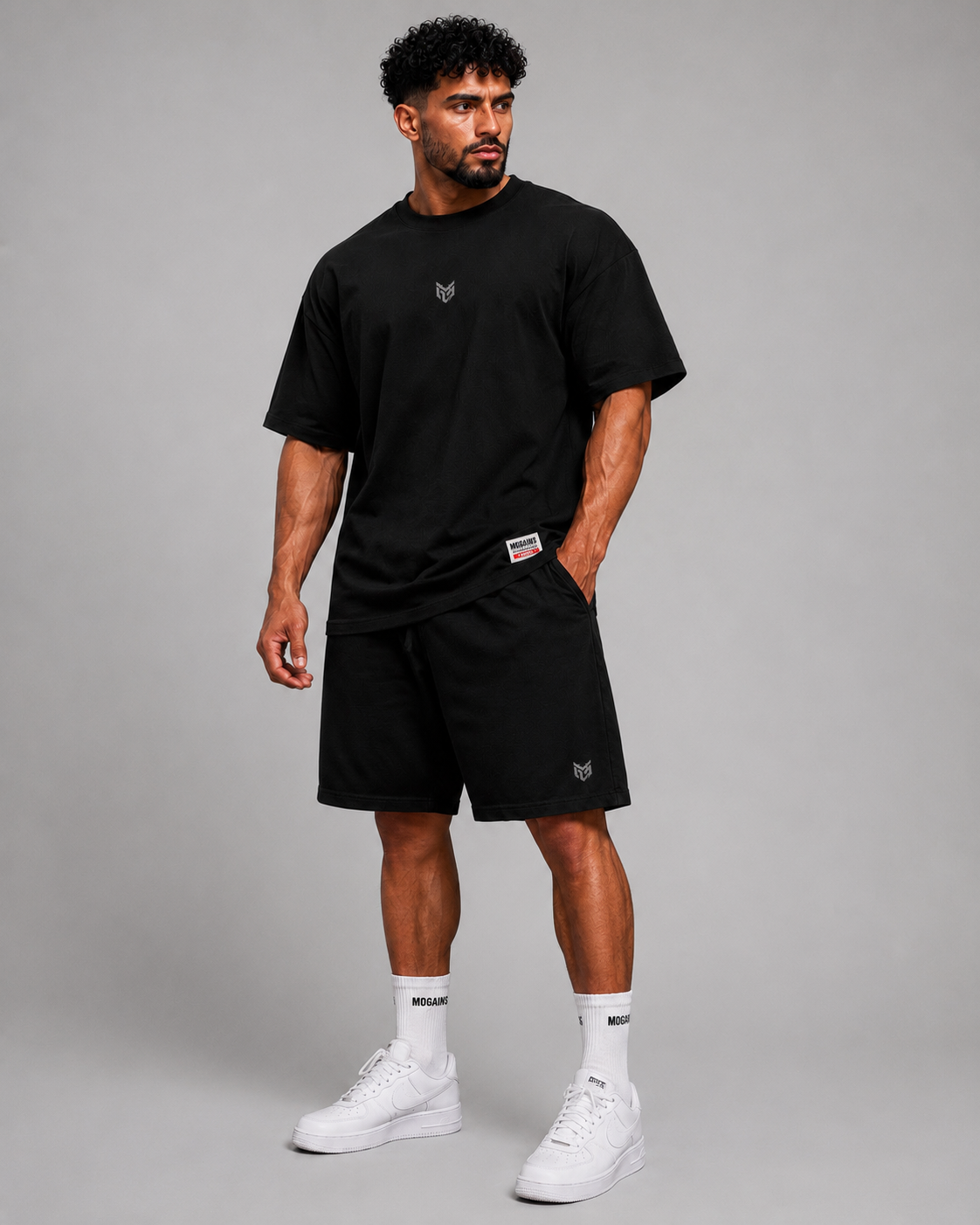 MOGAINS "Every Second Matters" Oversized Tee - Black