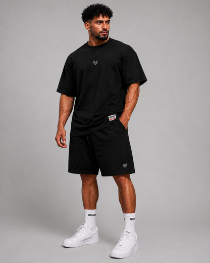 MOGAINS "Every Second Matters" Oversized Tee - Black